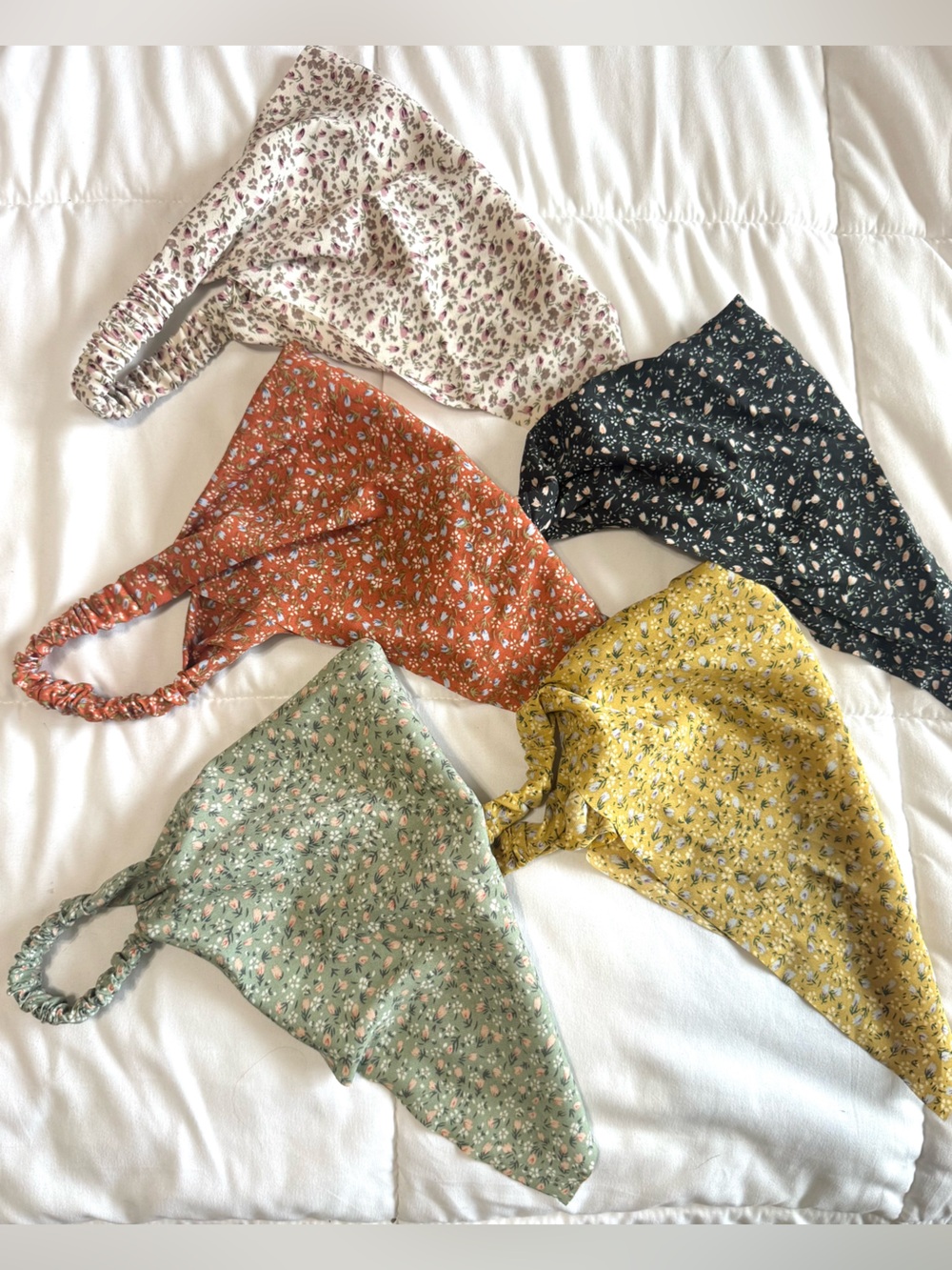 FREE with purchase Floral Lightweight Bandana Scarves Set of 5